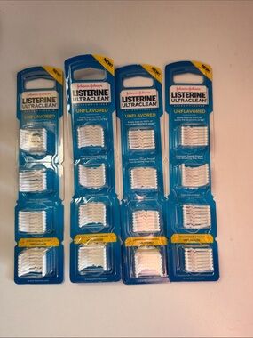 Listerine Ultraclean Unflavored Floss Heads - Pack of 4 (White)